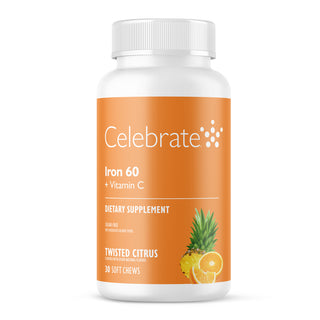 Желязо 60 mg + витамин С, меки дъвки, Twisted Citrus