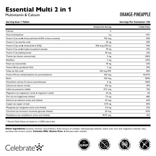 Essential Multi 2 в 1 мултивитамини с калций за дъвчене