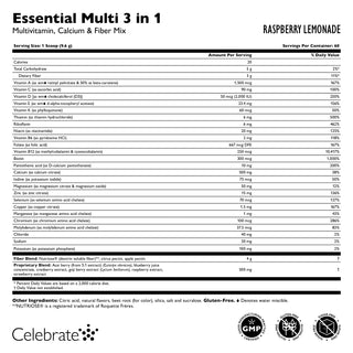Essential Multi 3 в 1 мултивитамин с калций, смес за пиене