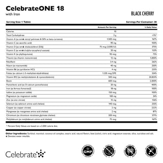 CelebrateONE 18 Веднъж дневно бариатричен мултивитамин с желязо, за дъвчене