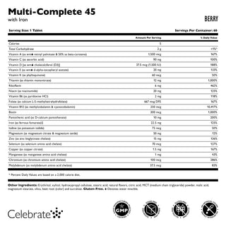 Multi-Complete 45 Бариатричен мултивитамин с желязо, за дъвчене