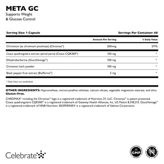 META GC Контрол на глюкозата и подпомагане на отслабването, капсули