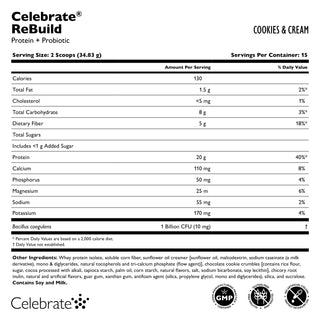 Celebrate® ReBuild Протеин + Пробиотик, на прах