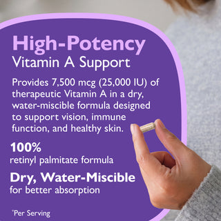 Витамин А 7.500mcg (25.000 IU), капсули