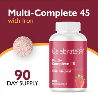 Multi-Complete 45 Бариатричен мултивитамин с желязо, за дъвчене