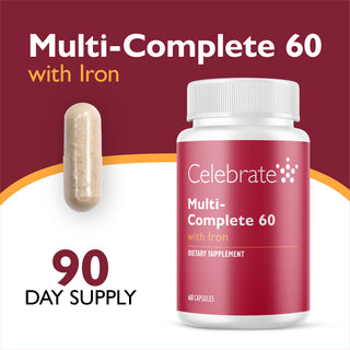 Multi-Complete 60 бариатричен мултивитамин с желязо, капсули