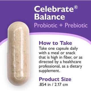 Celebrate® BALANCE Пробиотик + Пребиотик, капсули