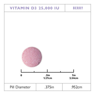 Витамин D3 625mcg (25 000 IU), бързо разтапящ се, Berry